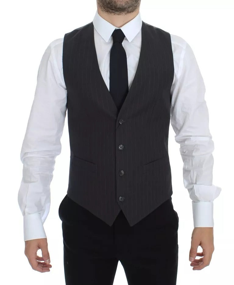 Dolce &amp; Gabbana gråstribet formel kjole vest