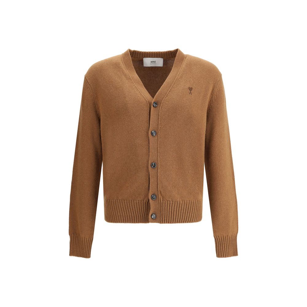 Ami Paris Beige Cashmere Cardigan