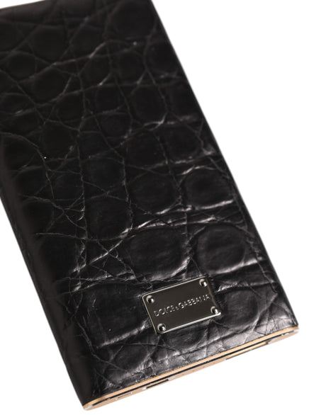 Dolce &amp; Gabbana Svart Läder Exotisk Hud 3000mAh Powerbank Laddare USB