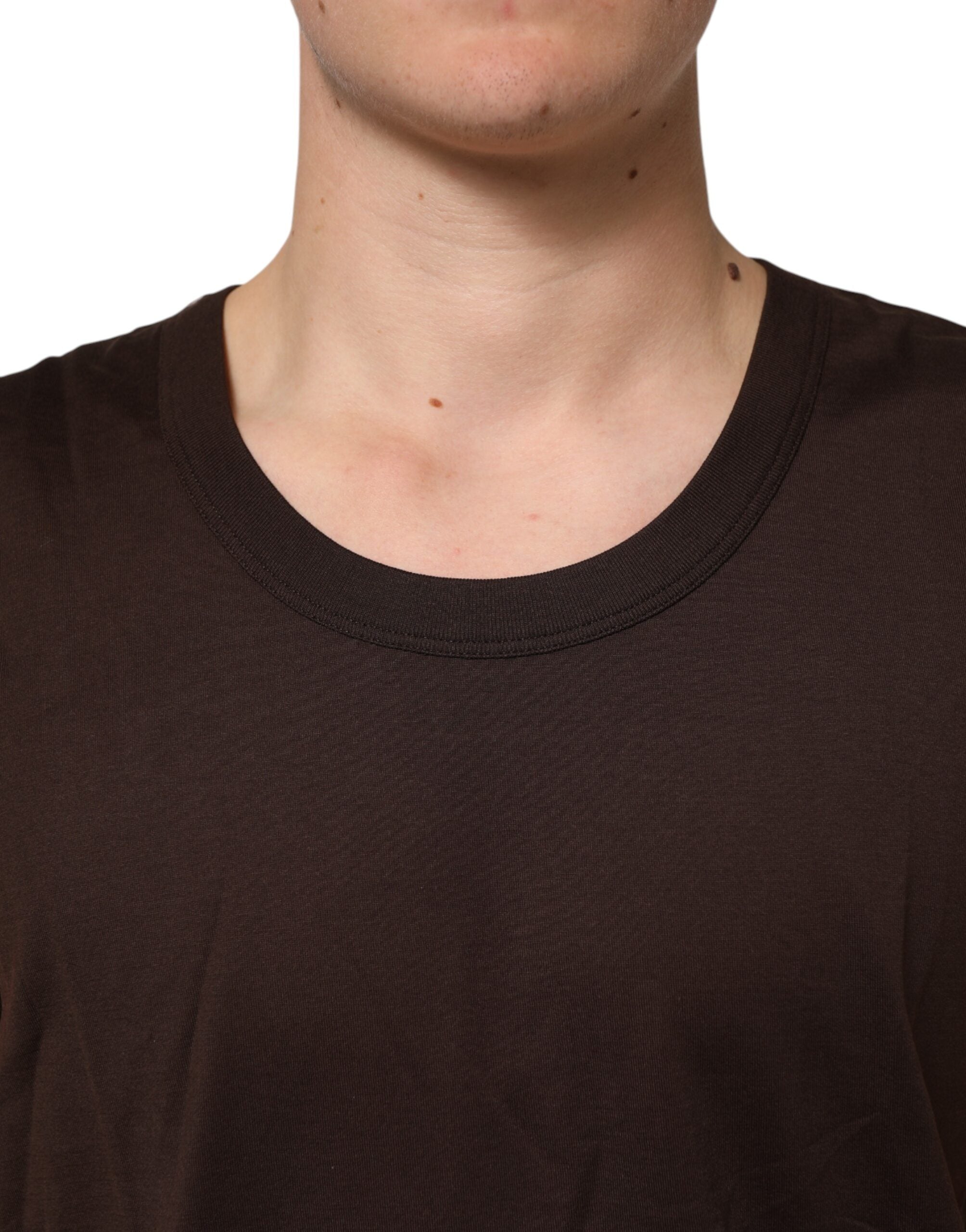 Dolce &amp; Gabbana Brun bomuld Ærmeløs Undertøj Herre Tanktop