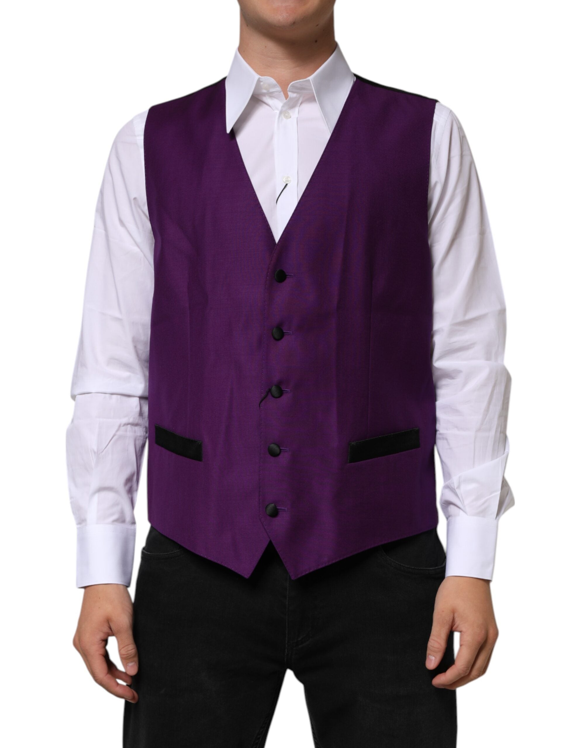 Dolce &amp; Gabbana Lilla Uldkjole Formel Vest