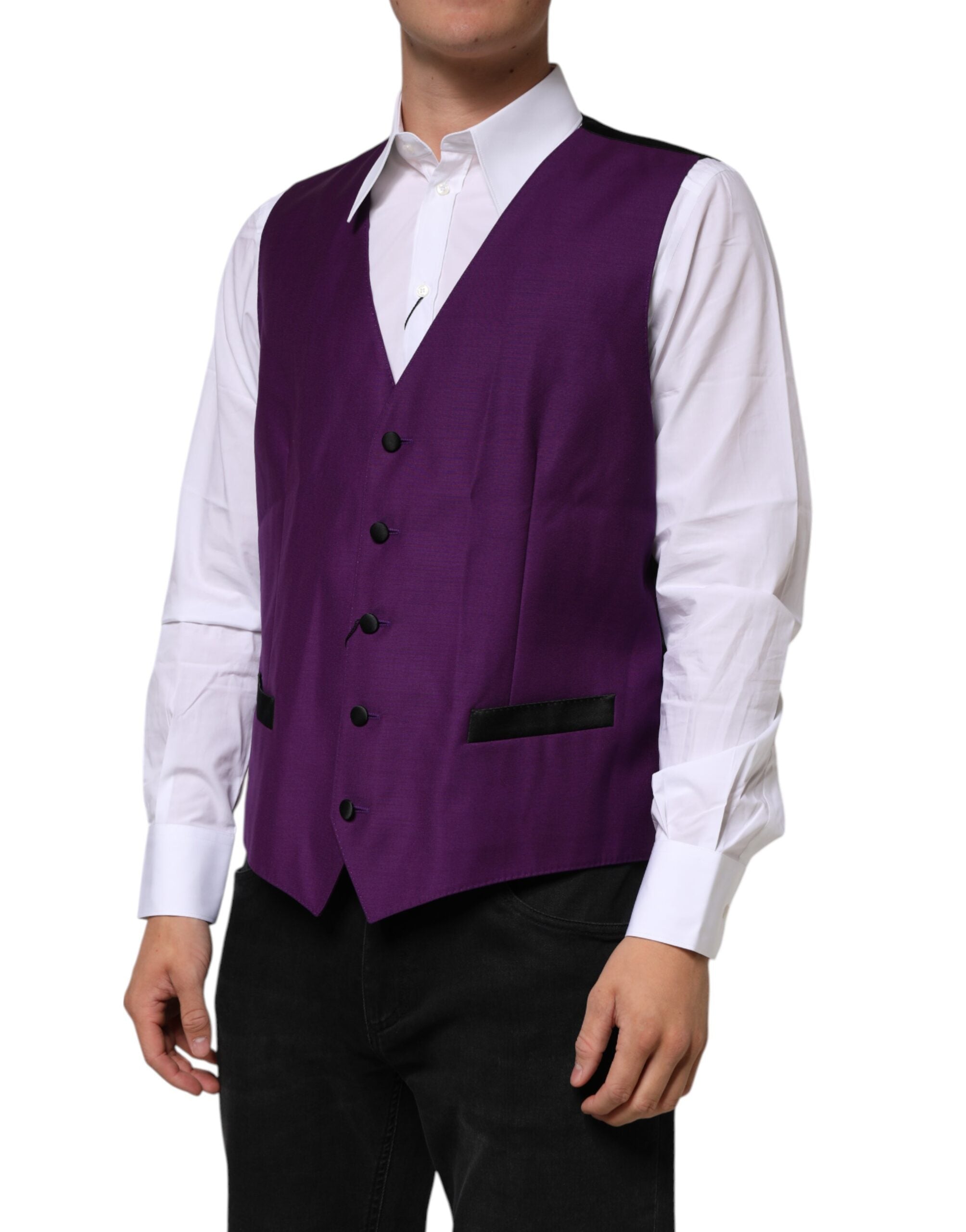 Dolce &amp; Gabbana Lilla Uldkjole Formel Vest
