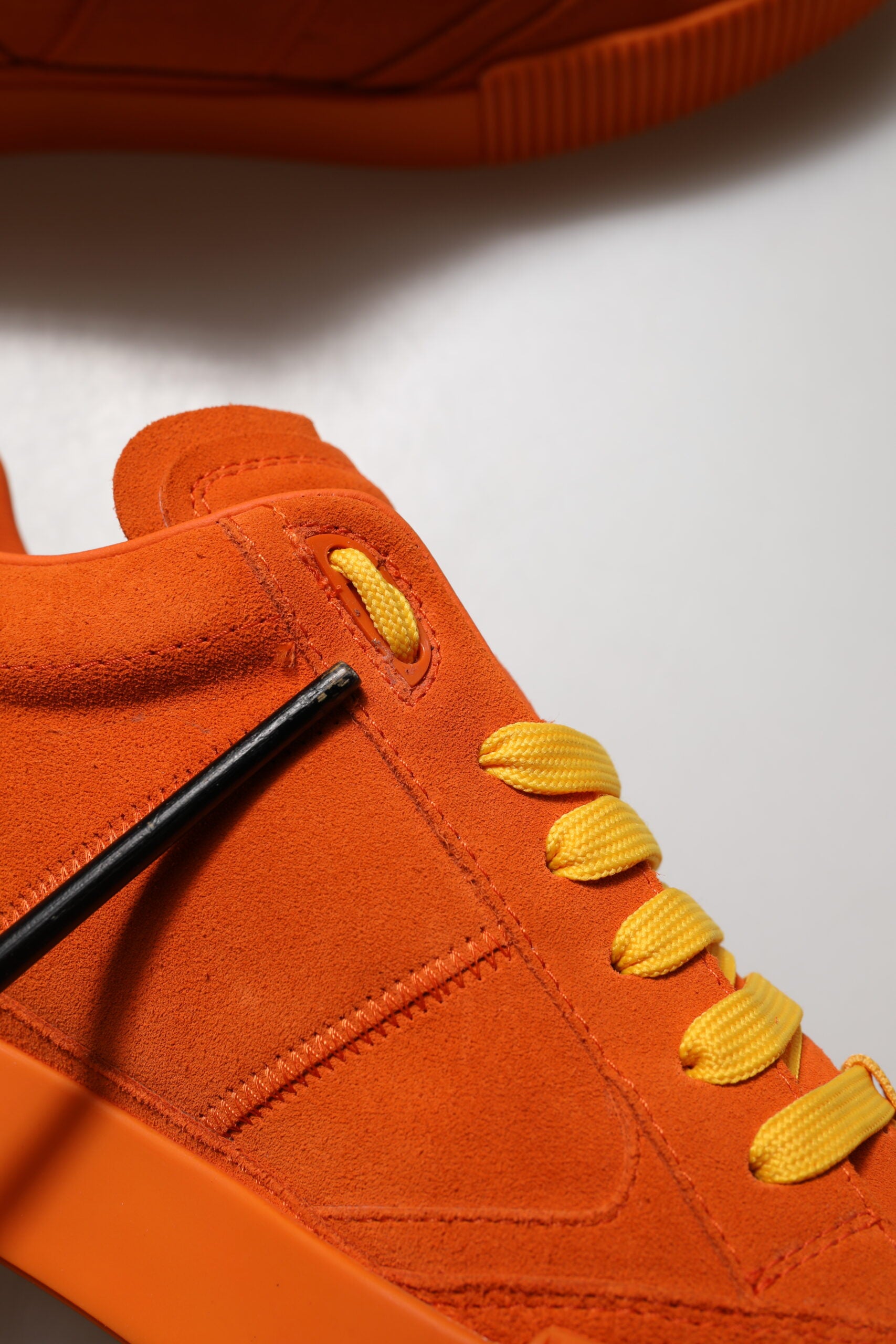 Dolce &amp; Gabbana Orange Læder Pj Tucker Herre Sneakers Sko