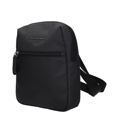Piquadro Black Fabric Crossbody Bags