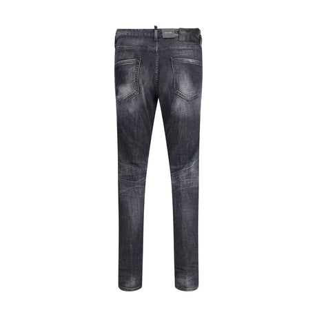 Dsquared² Black Cotton Slim Fit Jeans