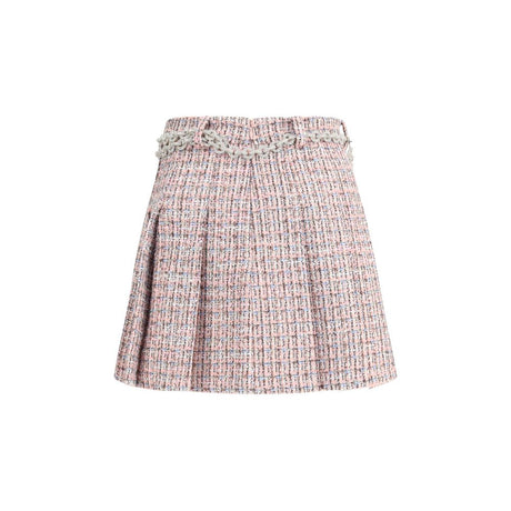 Self-Portrait Crystal Belted Miniskirt
