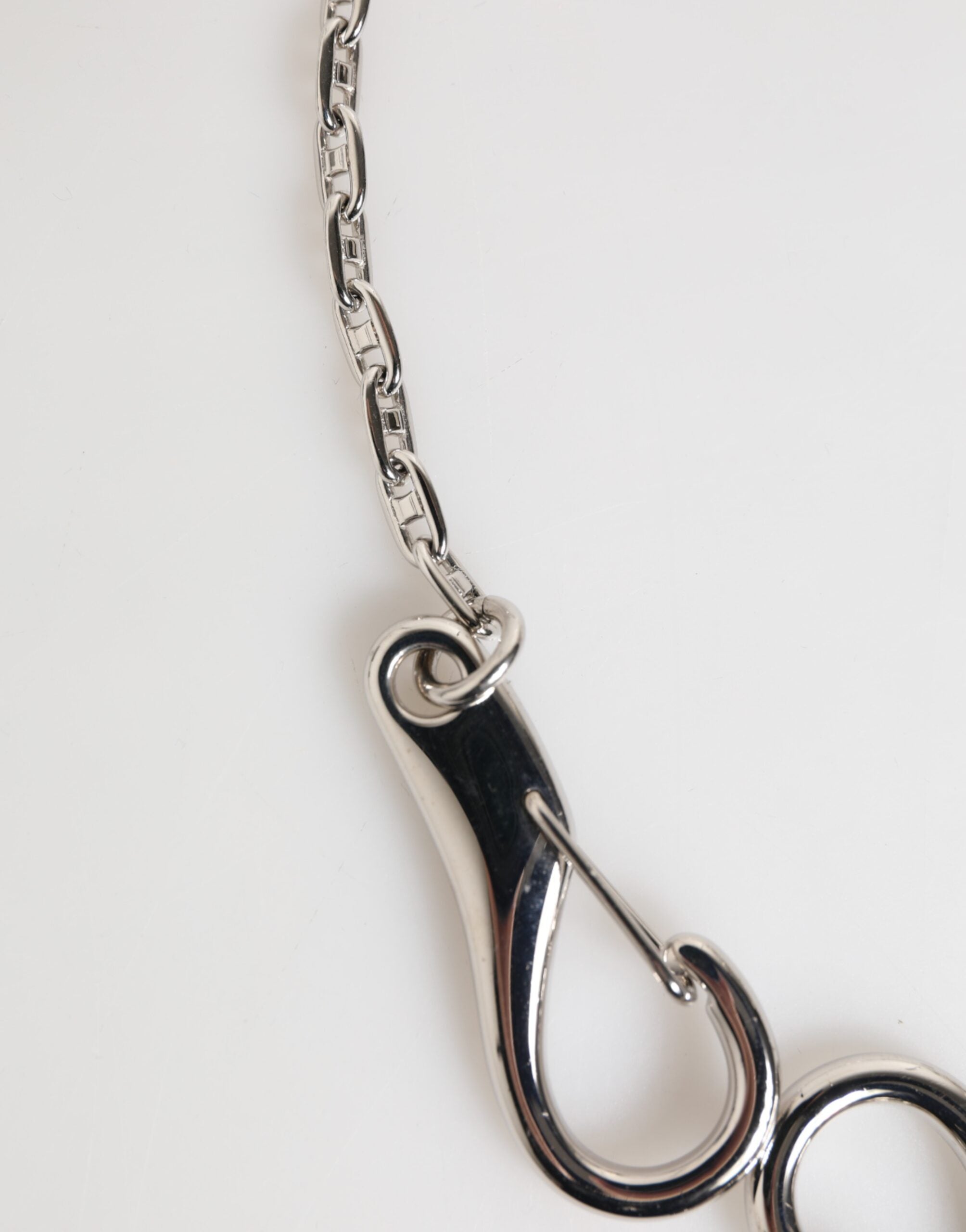 Dolce & Gabbana Silver DG Logo Key Holder Keychain Bag Charm Keyring