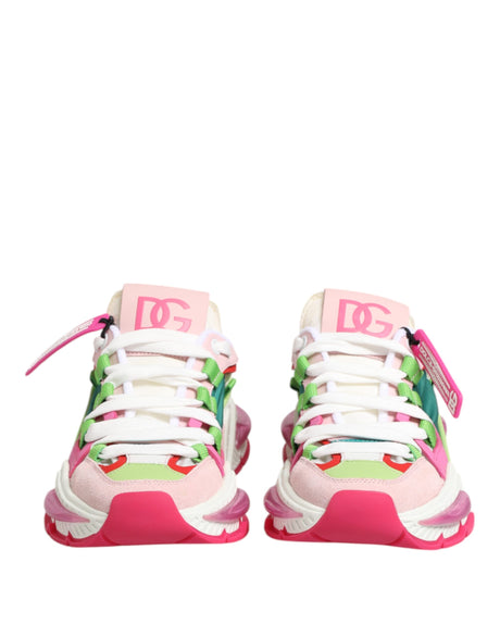 Dolce &amp; Gabbana Flerfarvede Læder Airmaster Lave Sneakersko