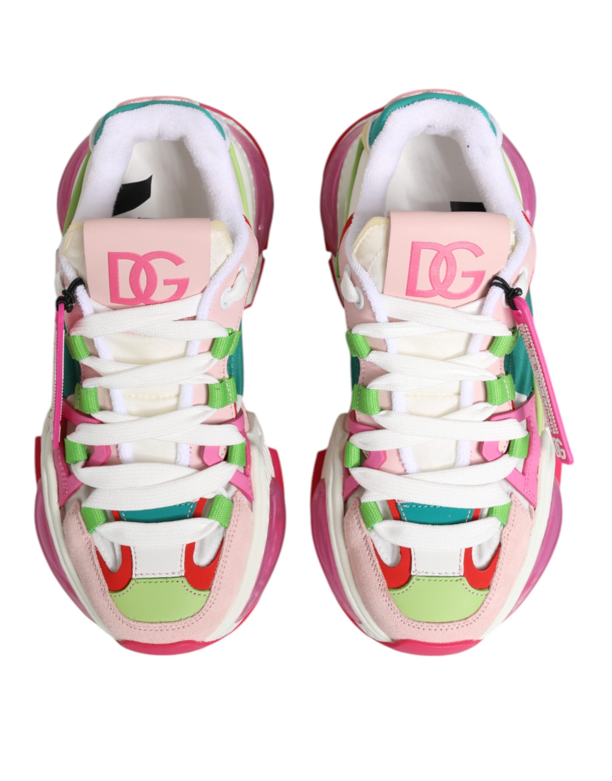 Dolce &amp; Gabbana Flerfarvede Læder Airmaster Lave Sneakersko