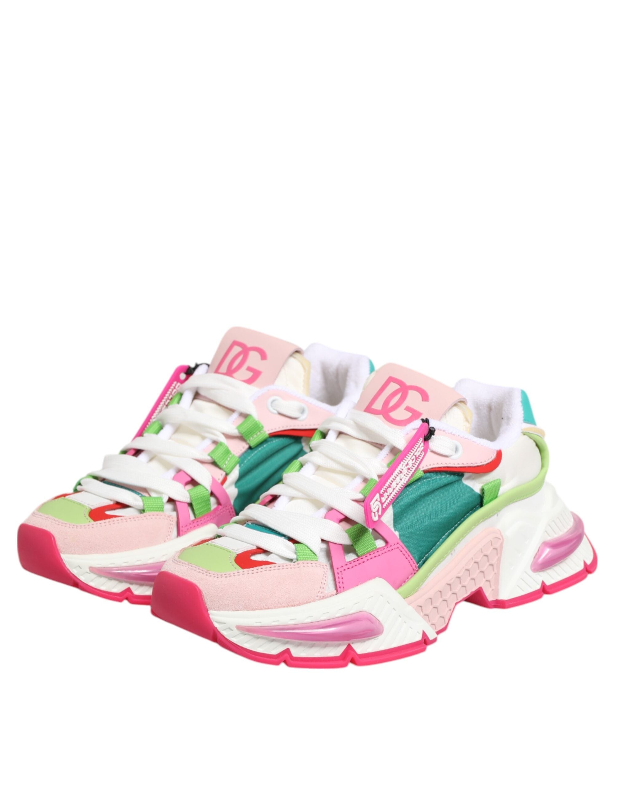 Dolce &amp; Gabbana Flerfarvede Læder Airmaster Lave Sneakersko