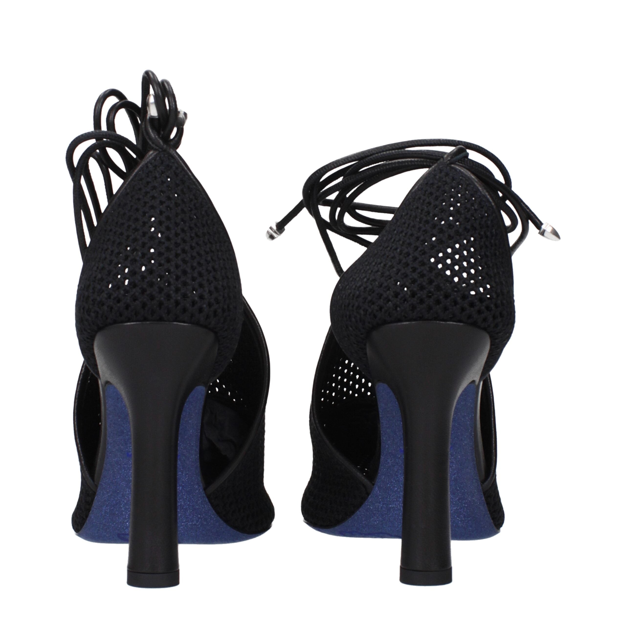 Burberry Black Fabric High Heel Pumps