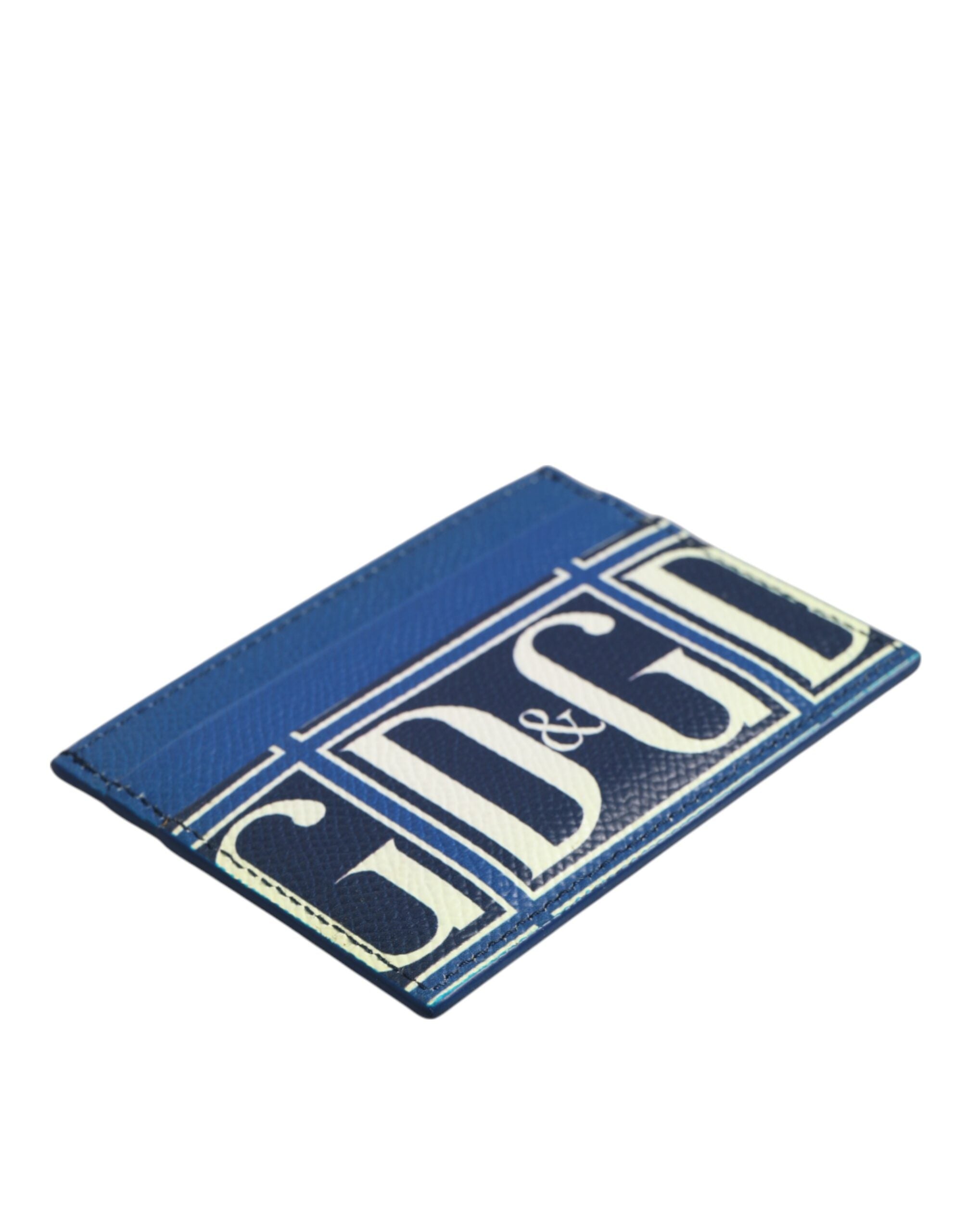 Dolce &amp; Gabbana Blå Kalveskind DG Logo Monogram Kortholder Pung