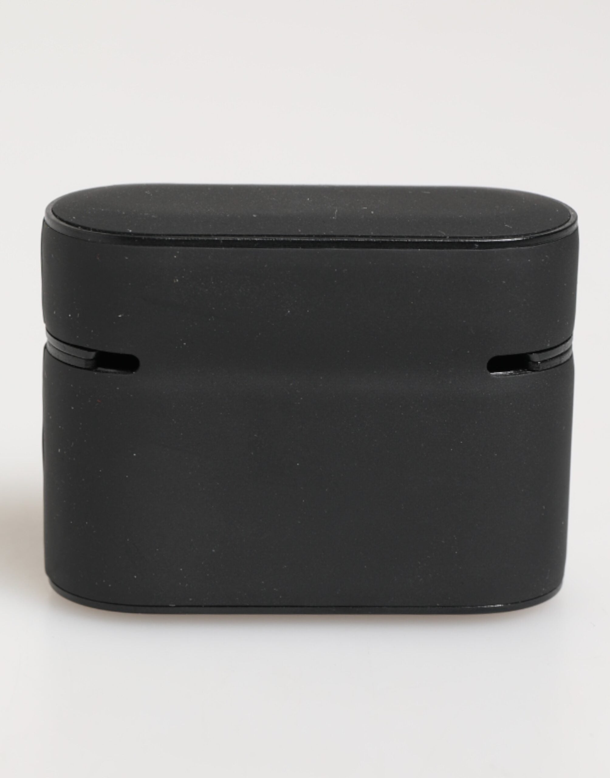 Dolce &amp; Gabbana Sort Mint Gummi-Etui med Præget Logo og Tilbehør til Airpods
