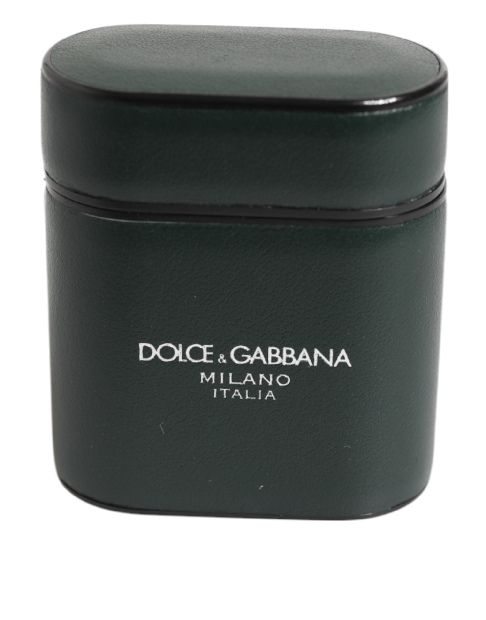 Dolce &amp; Gabbana Armégrönt Kalvskinnsfodral med Logotyp och Airpods-fodral