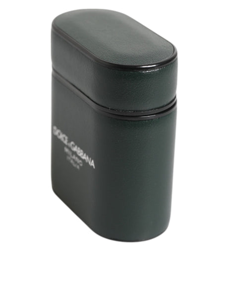 Dolce &amp; Gabbana Armégrönt Kalvskinnsfodral med Logotyp och Airpods-fodral
