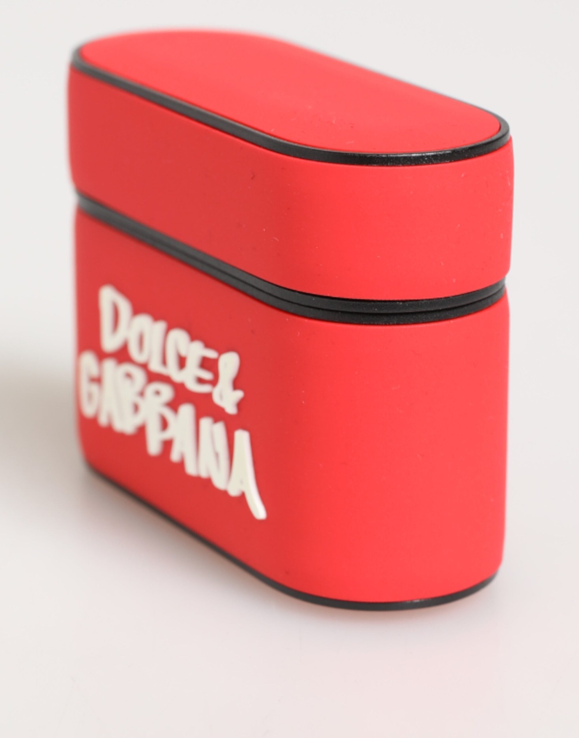 Dolce &amp; Gabbana Rött PVC DG Logo Präglat Herrfodral till Airpods