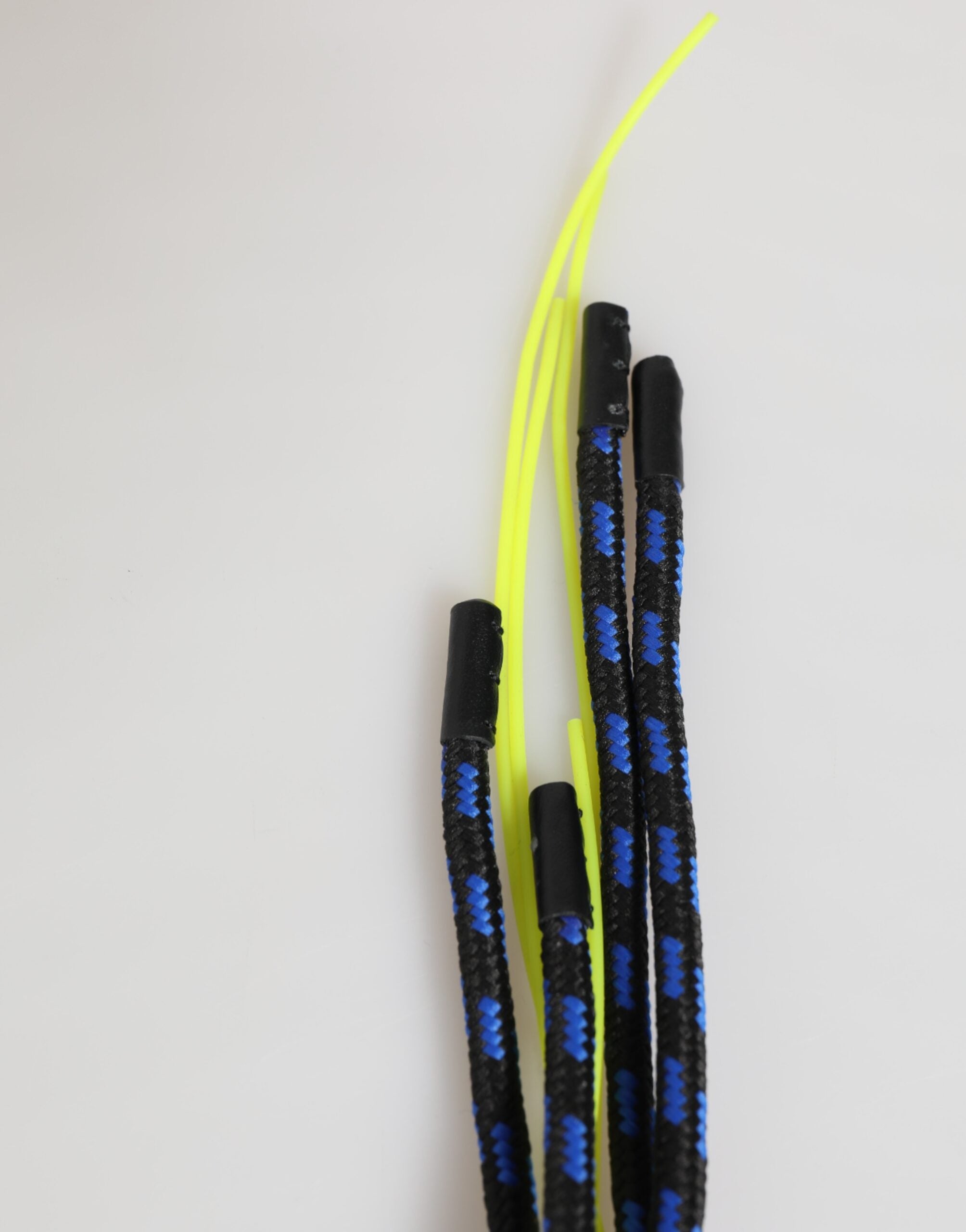 Dolce & Gabbana Blue Yellow Leather Tape String DG Logo Keychain Keyring