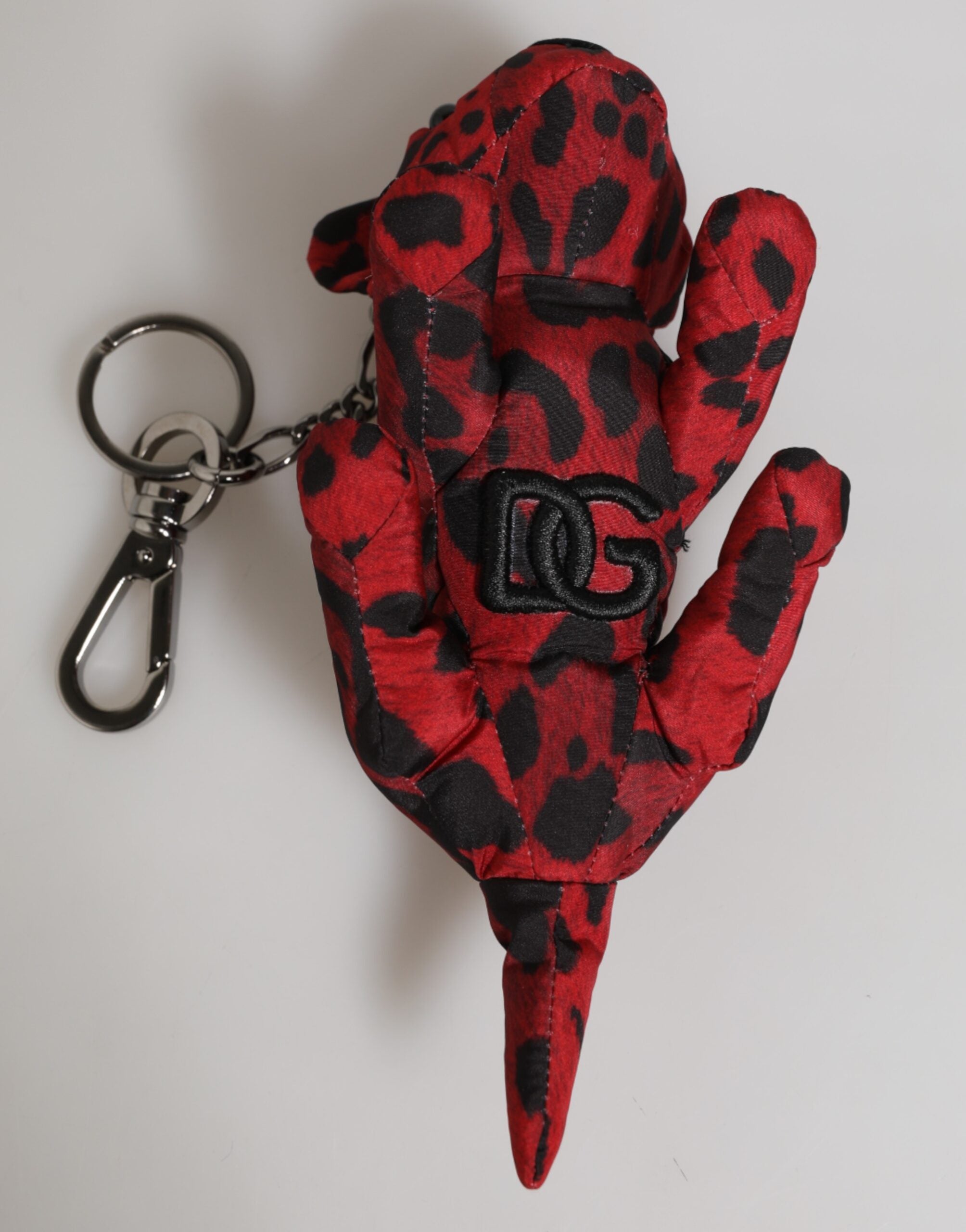 Dolce &amp; Gabbana Rød Sort Polyester Dyresilhuet Taske Nøglering
