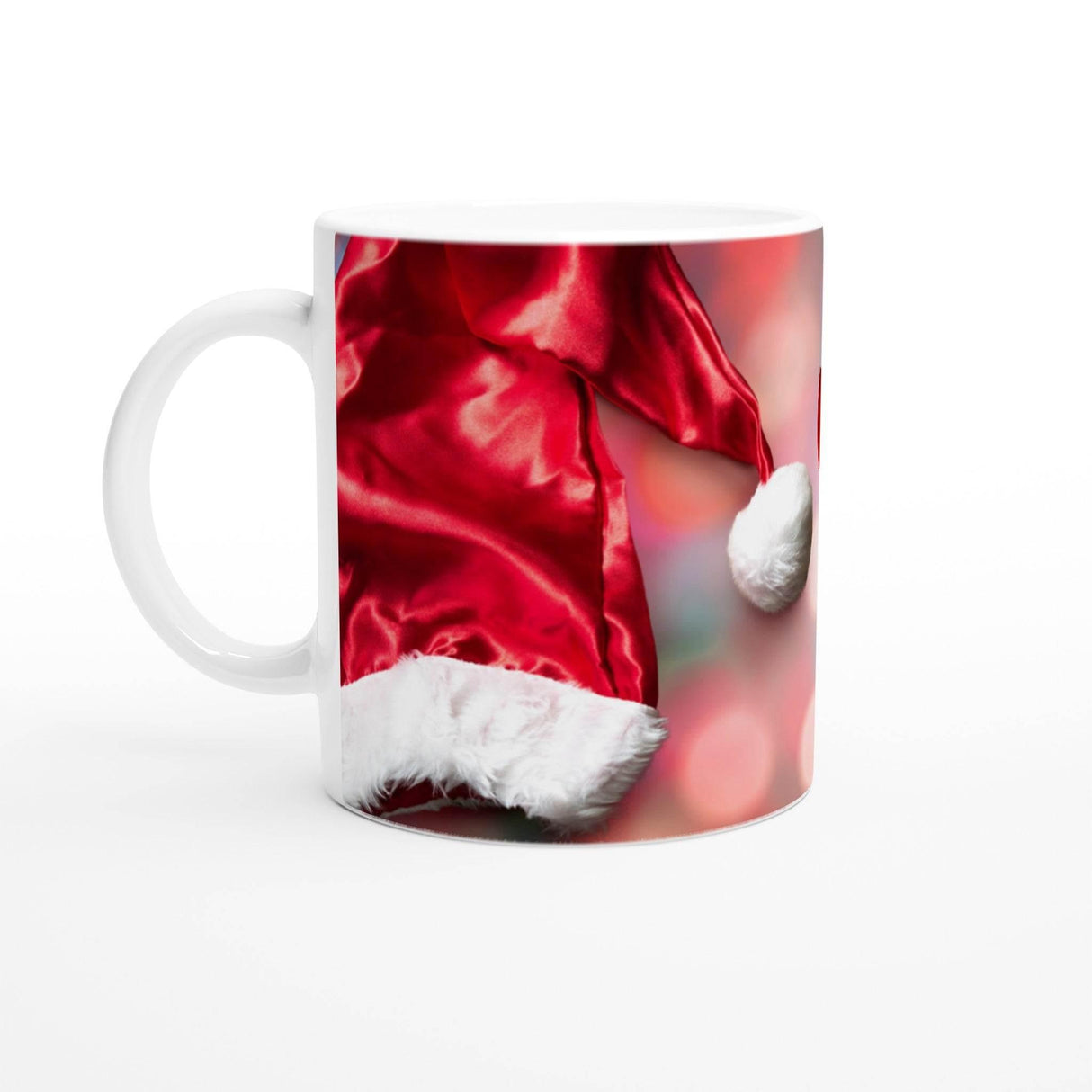 11oz Ceramic Mug - God jul with a colored rim, inside, and handle - Hilstor