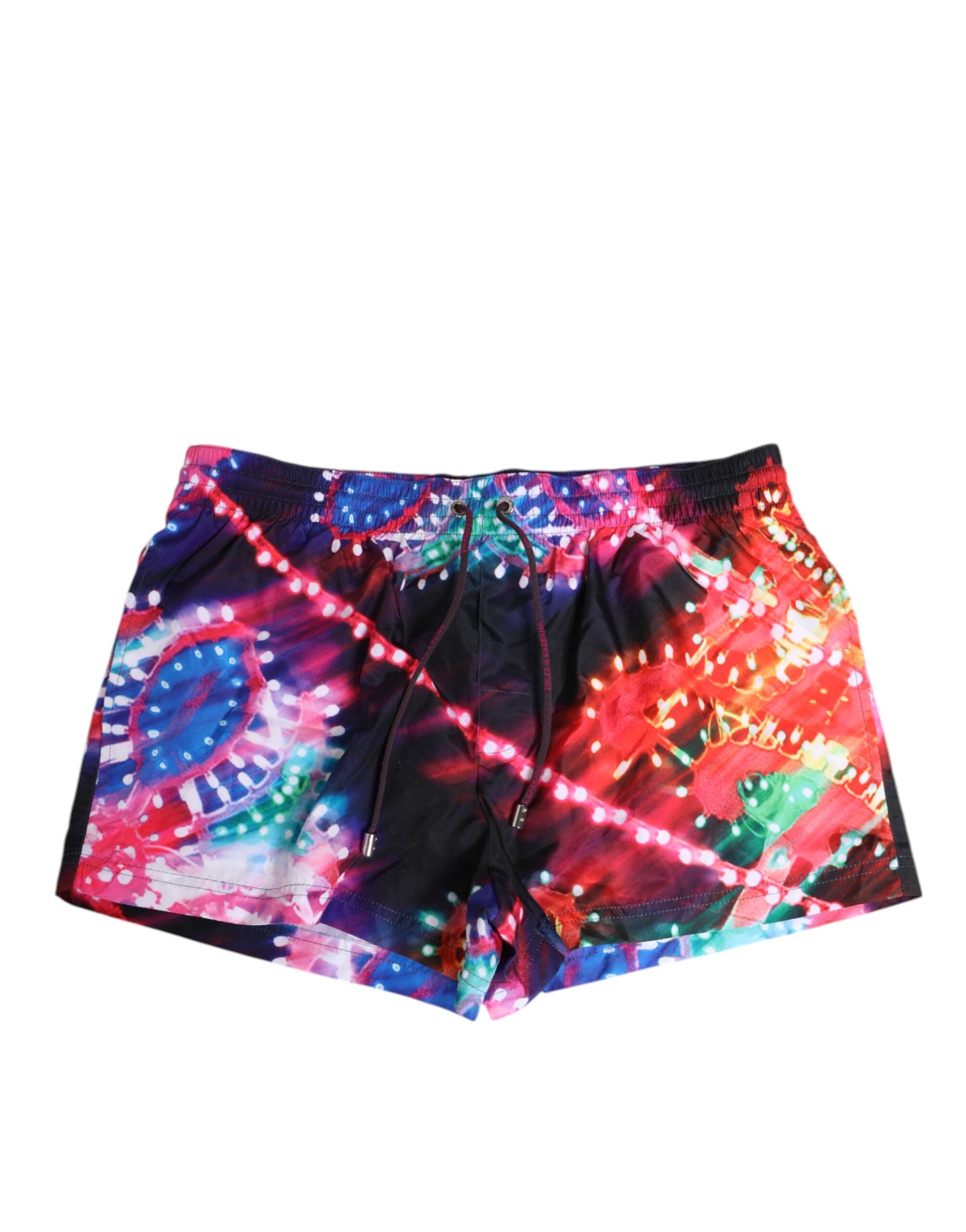 Dolce &amp; Gabbana Flerfarvede Neonprint Polyester Shorts Badetøj