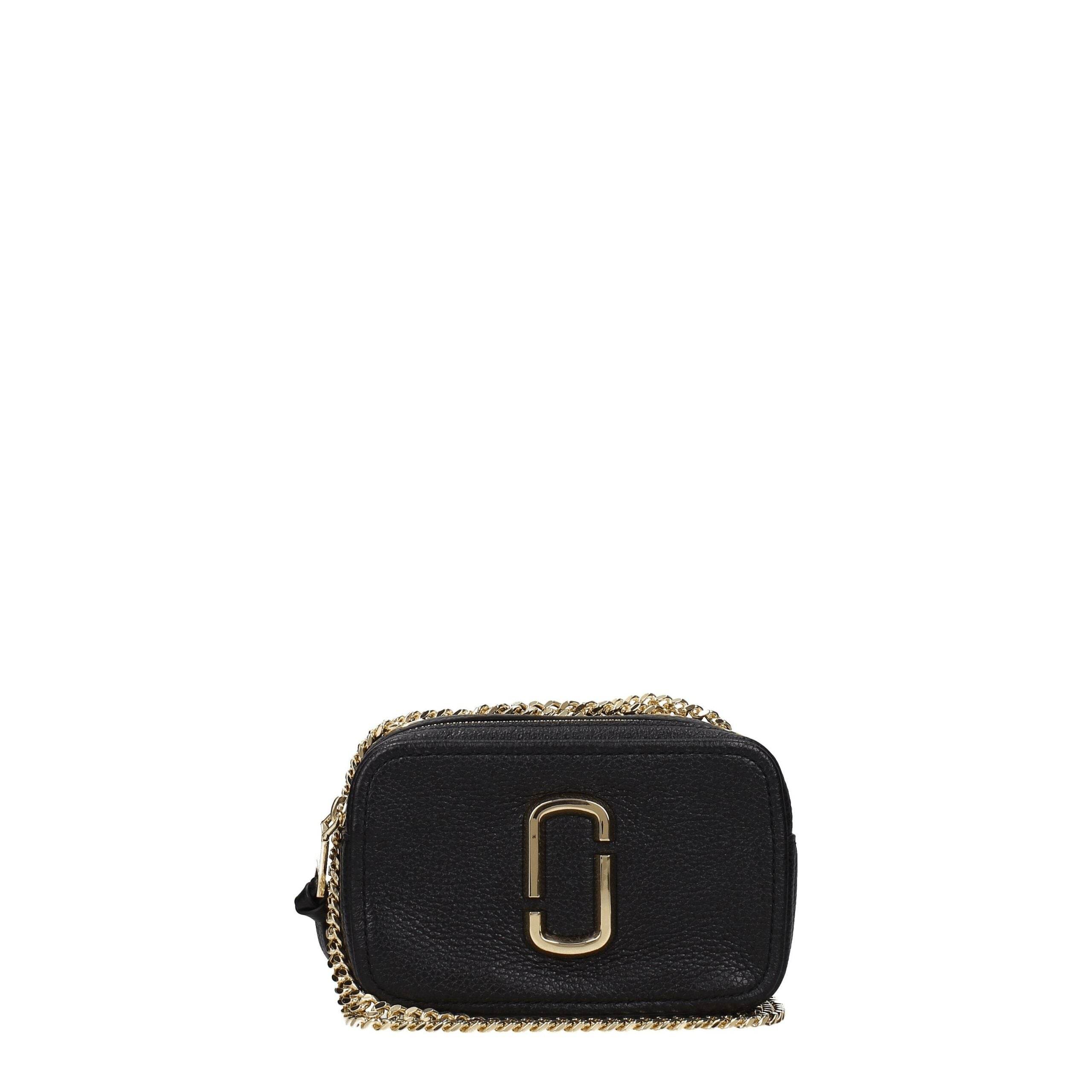 Marc Jacobs Black Leather Crossbody Bags - Hilstor