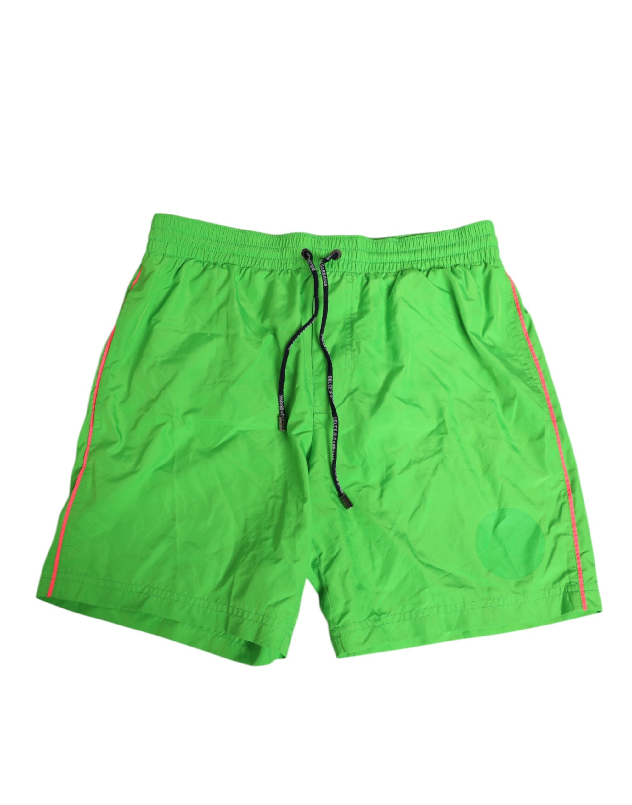 Dolce &amp; Gabbana Grønne Nylon Shorts til Herrer med Snørelukning Badetøj