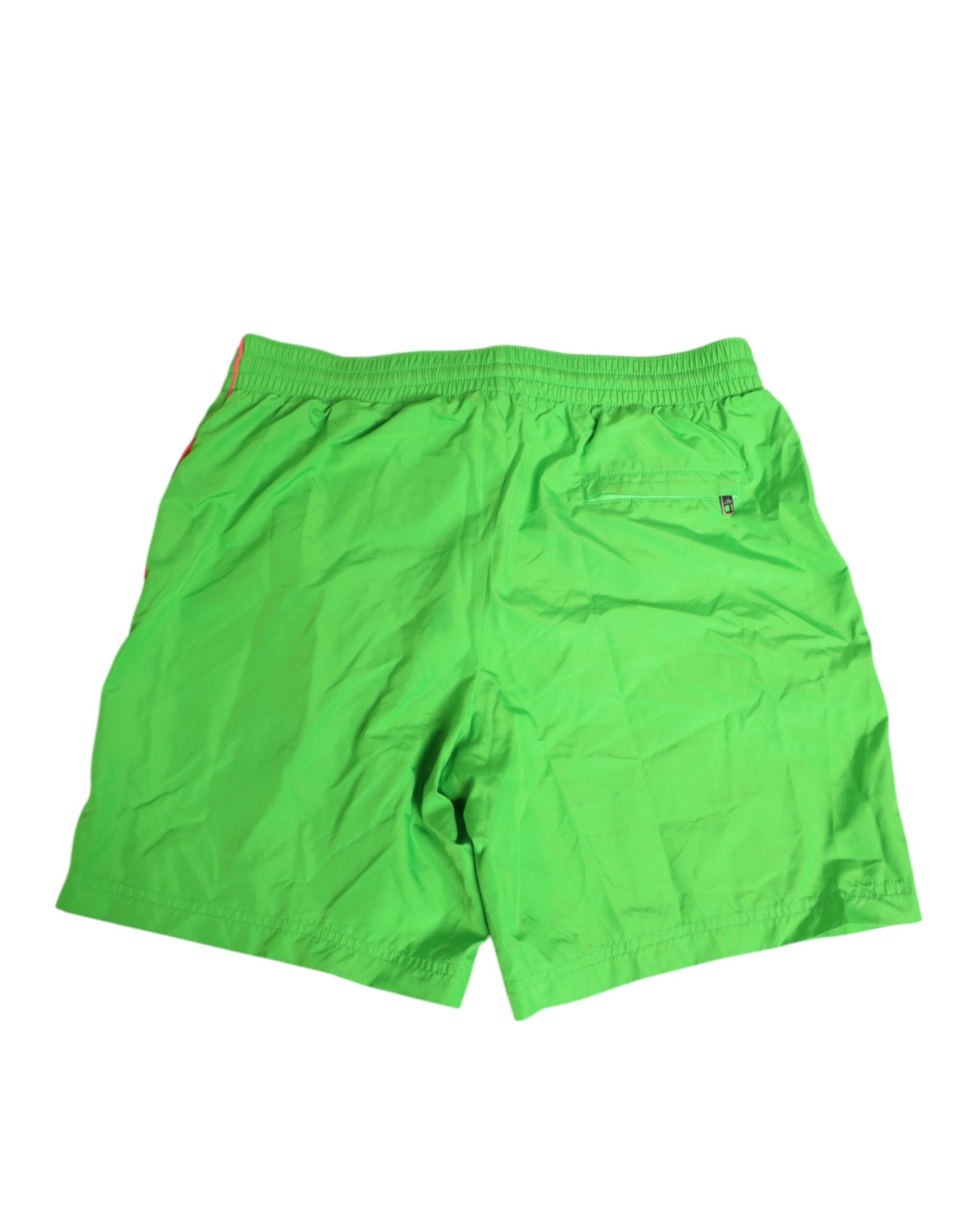 Dolce &amp; Gabbana Grønne Nylon Shorts til Herrer med Snørelukning Badetøj