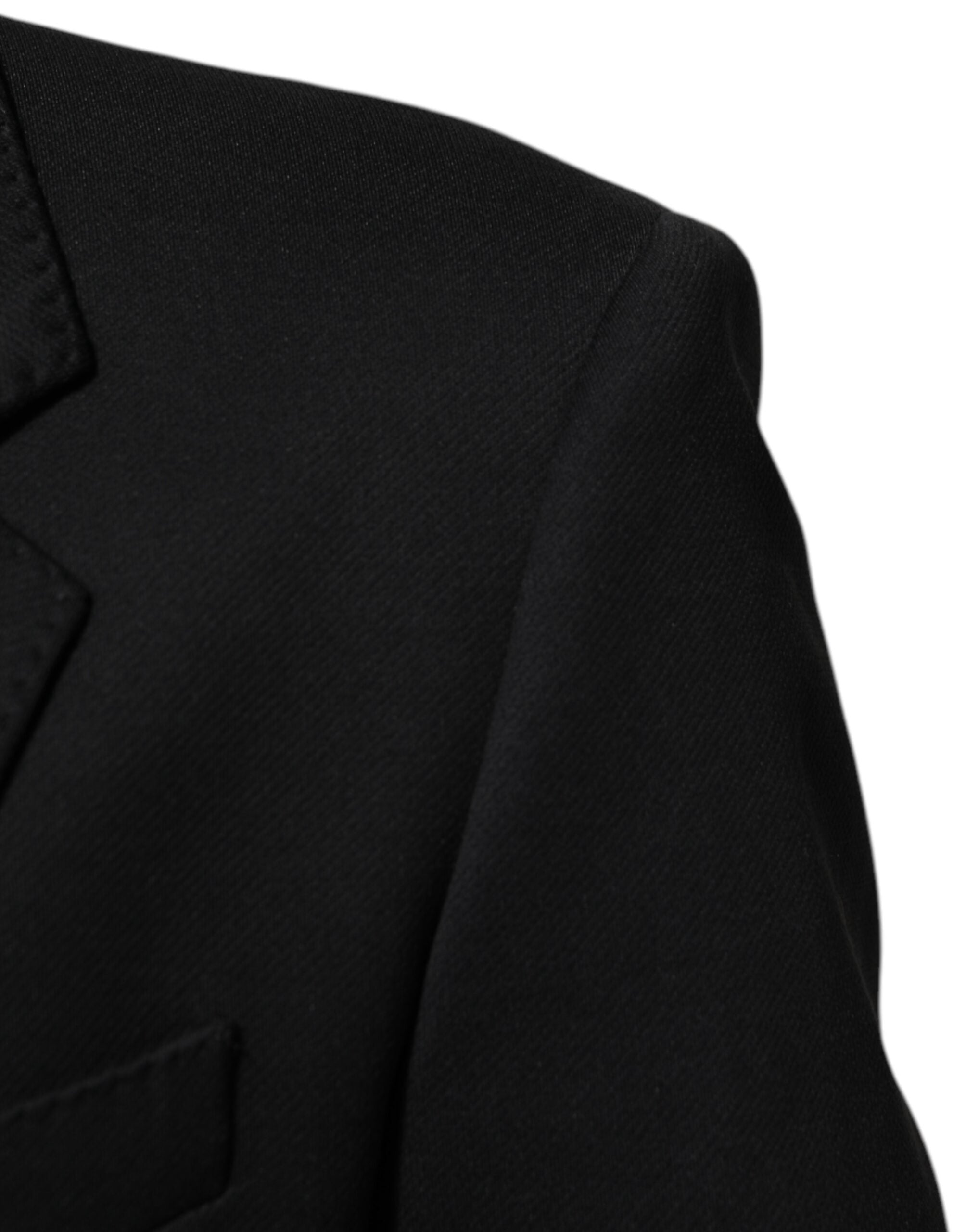 Dolce &amp; Gabbana Mørkeblå Bomuld Herre Jakke Frakke Blazer Suit