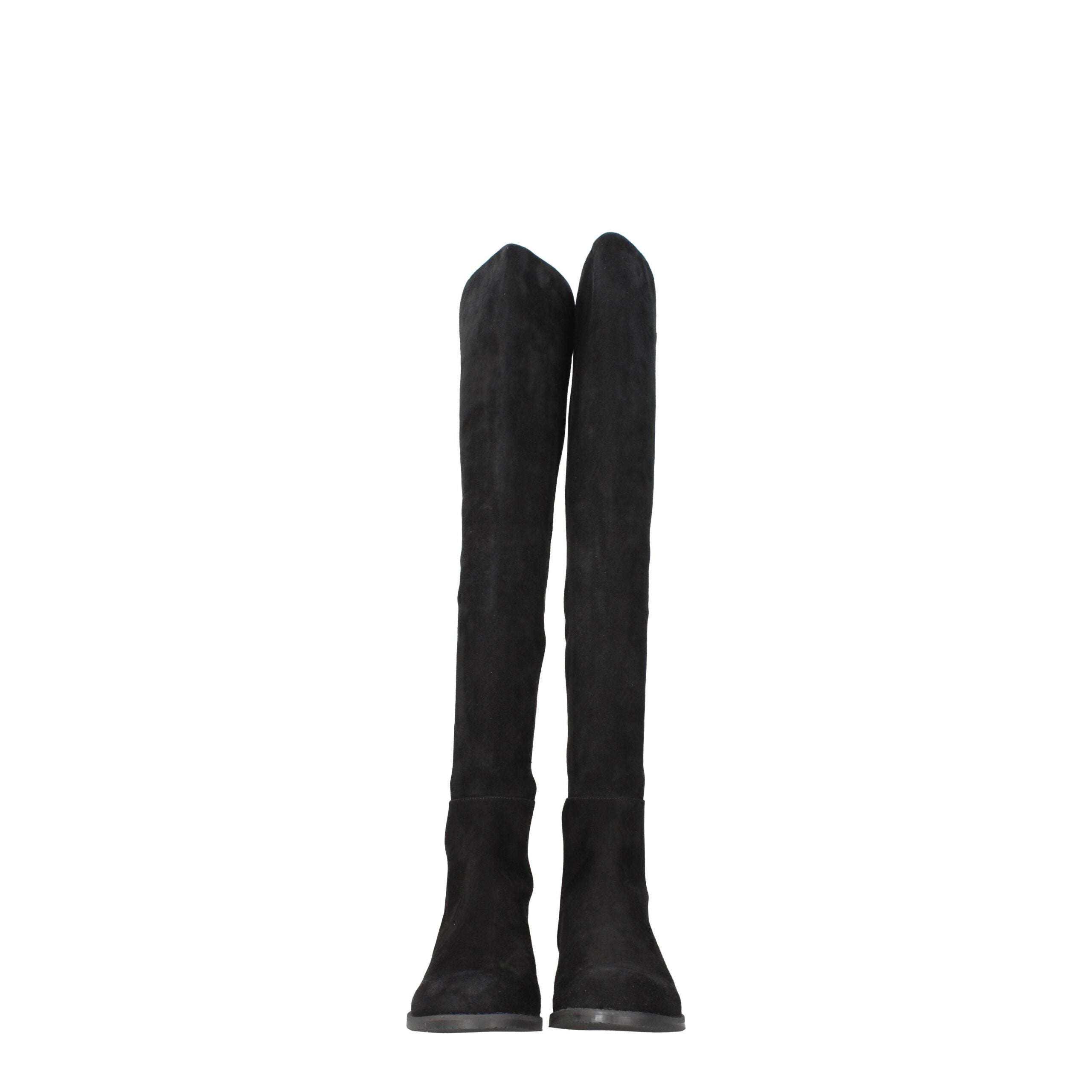 Stuart Weitzman Black Leather Over The Knee