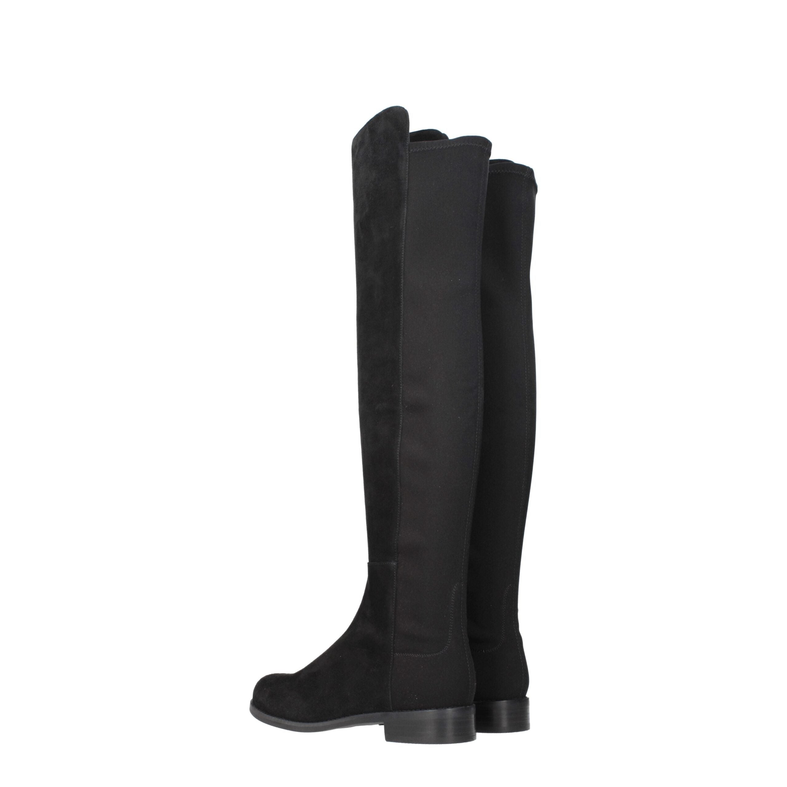 Stuart Weitzman Black Leather Over The Knee