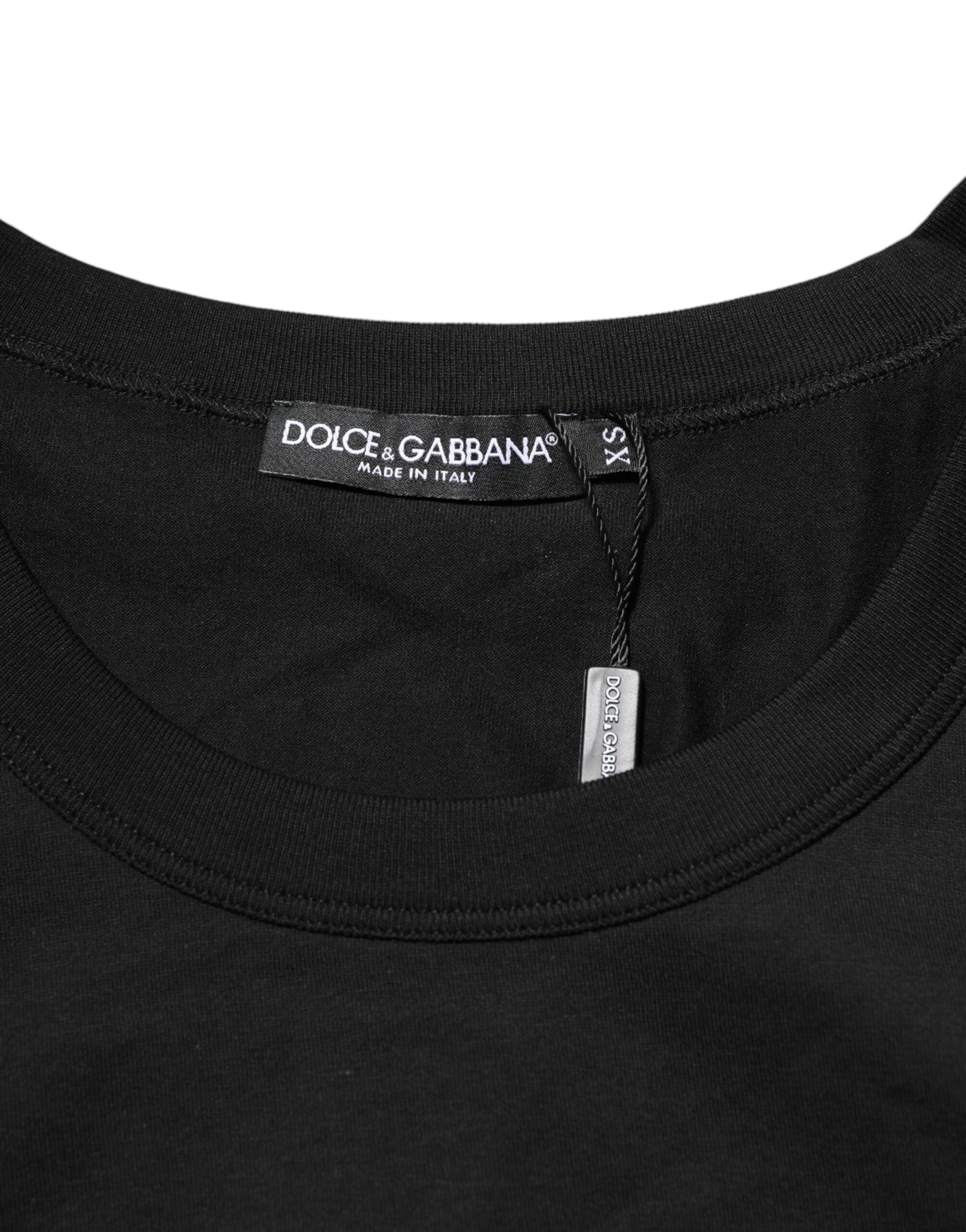 Dolce &amp; Gabbana Sort bomuld ærmeløs undertøj til mænd