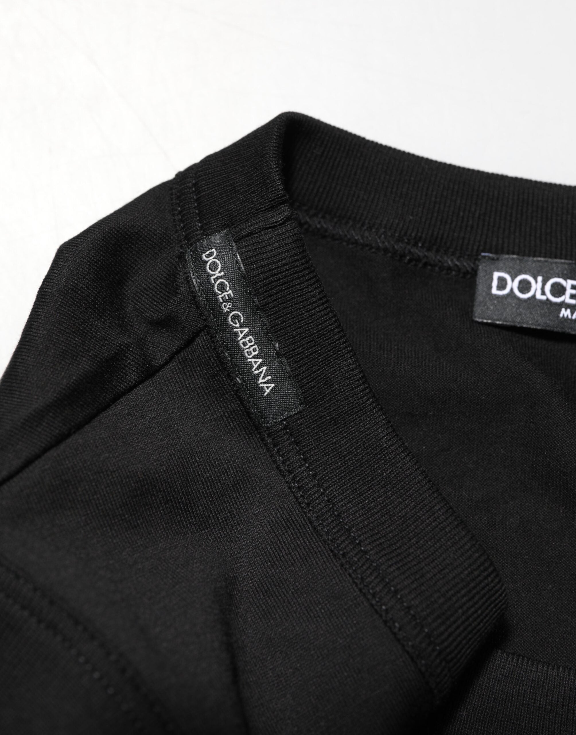 Dolce &amp; Gabbana Sort bomuld ærmeløs undertøj til mænd