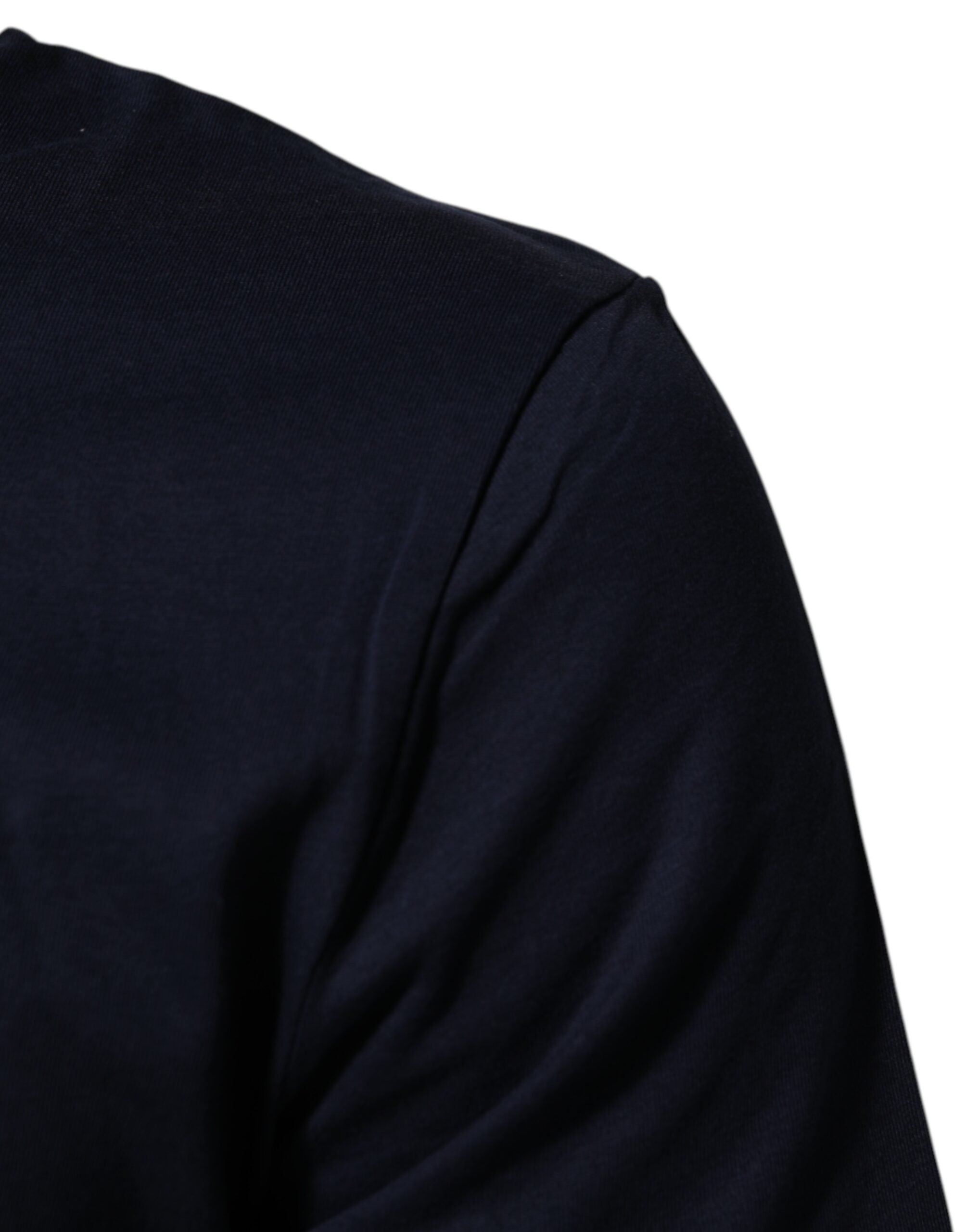 Dolce &amp; Gabbana Mørkeblå Bomuld DG Logo Print Herretop T-shirt