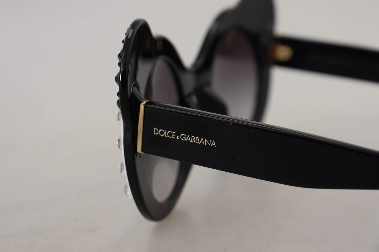 Dolce &amp; Gabbana DG4325BM Hvide Sorte Acetat Krystal Solbriller