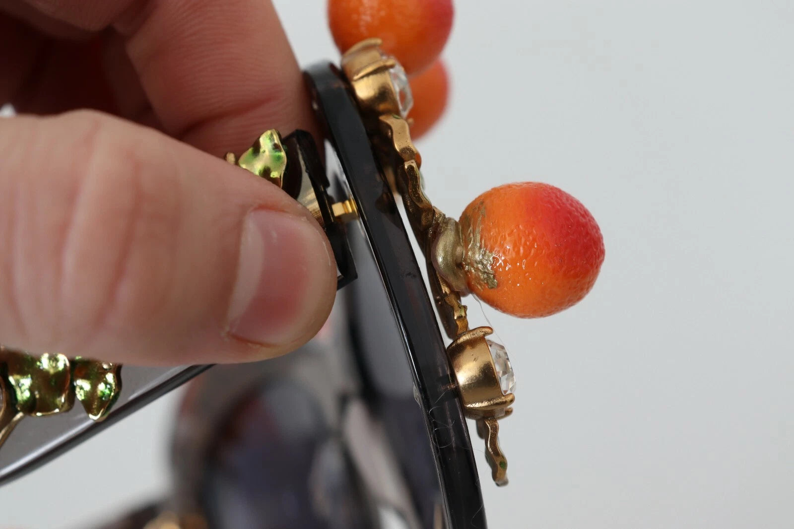 Dolce &amp; Gabbana DG4283B Acetatkrystaller Orange Applikationer Solbriller
