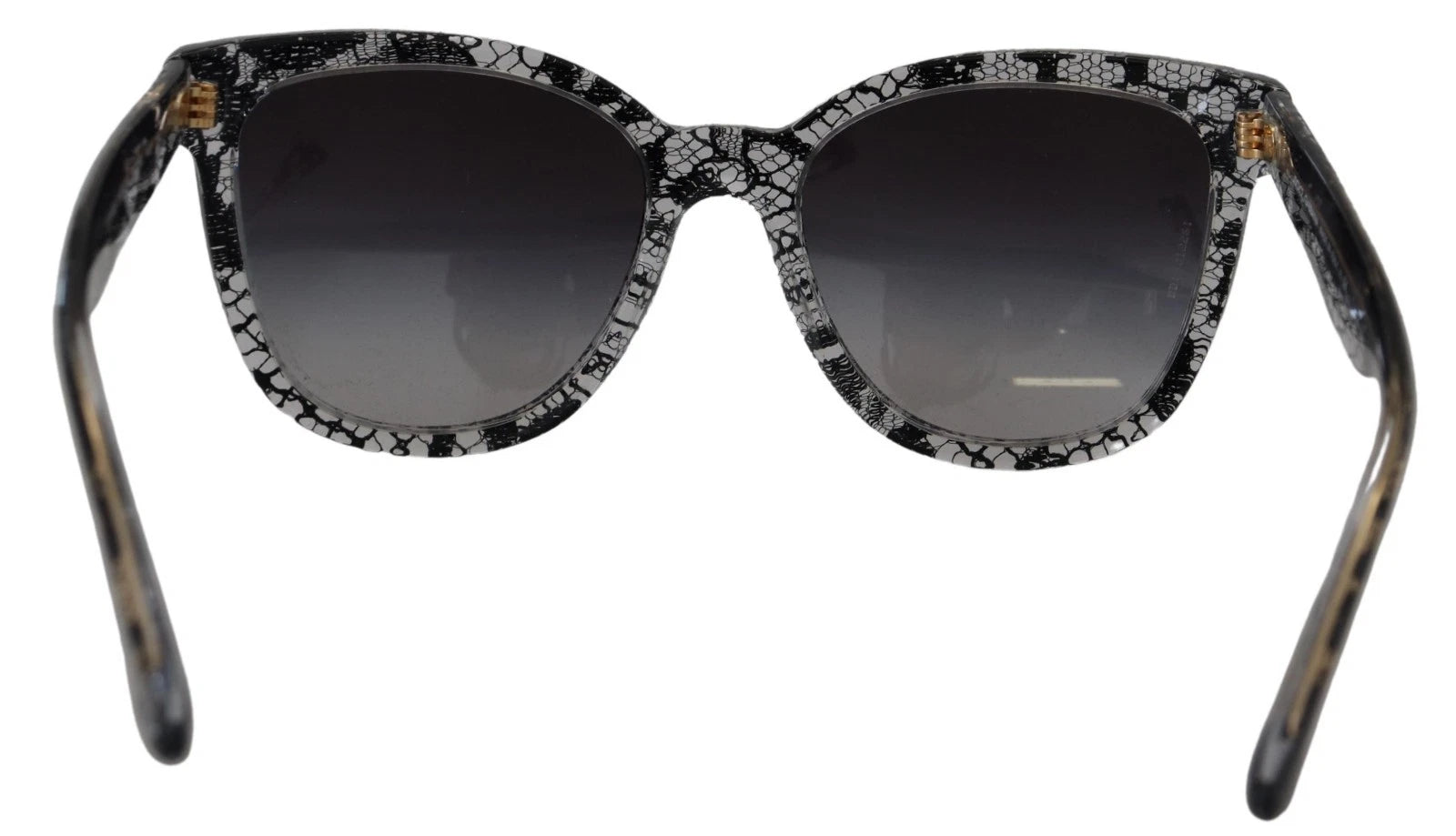 Dolce & Gabbana DG4190 Black Lace Acetate Crystal Round Sunglasses