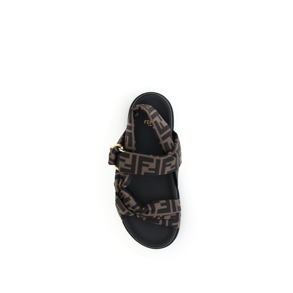Fendi FF satin Sandals
