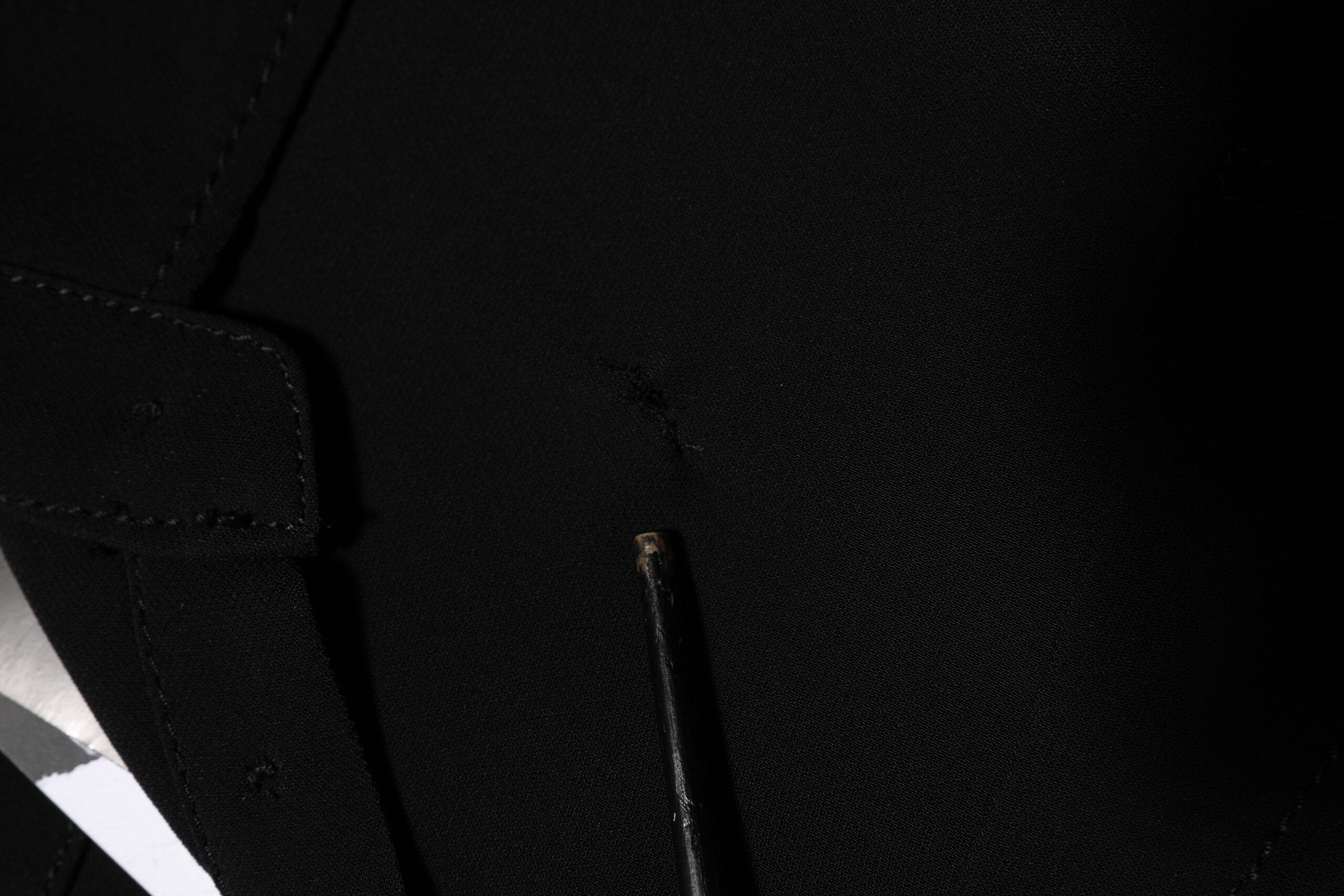 Emporio Armani Svart Viskosblandad Skjortaklänning Med Bälte