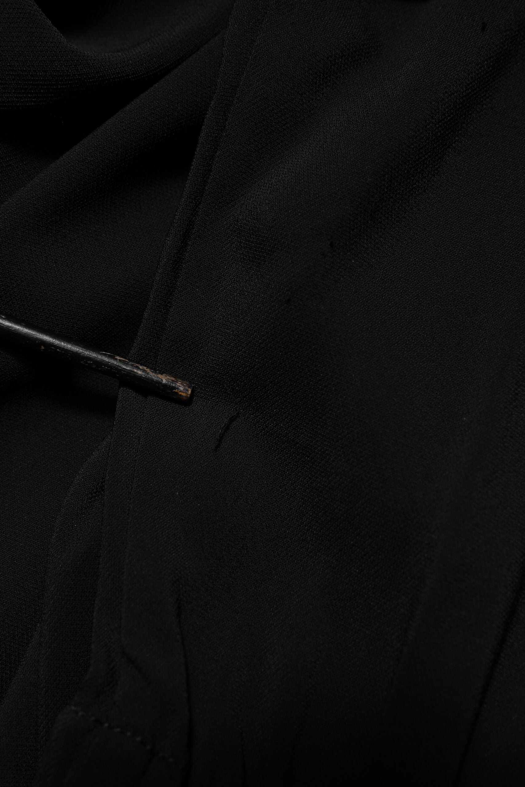 Emporio Armani Svart Viskosblandad Skjortaklänning Med Bälte