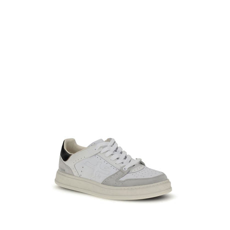 Premiata Hvide Kalveskinds Bos Taurus Lave Sneakers
