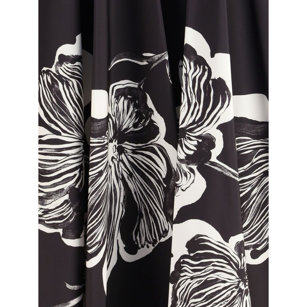 Sara Roka Midi Skirt with floral print