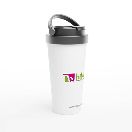 White 15oz Stainless Steel Travel Mug - Hilstor