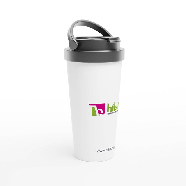 White 15oz Stainless Steel Travel Mug - Hilstor