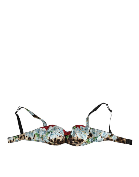 Dolce & Gabbana Multicolor Floral Semi Padded Balconette Underwear