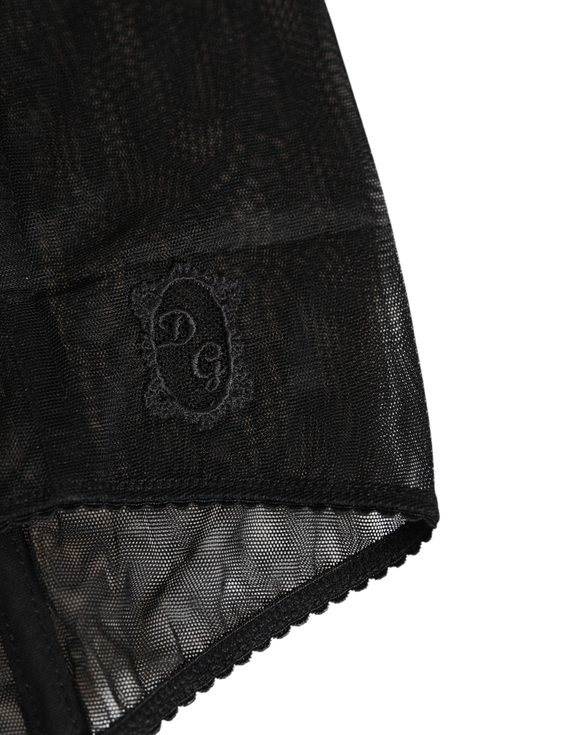 Dolce &amp; Gabbana Sort højtaljet mesh transparent shapewear-undertøj