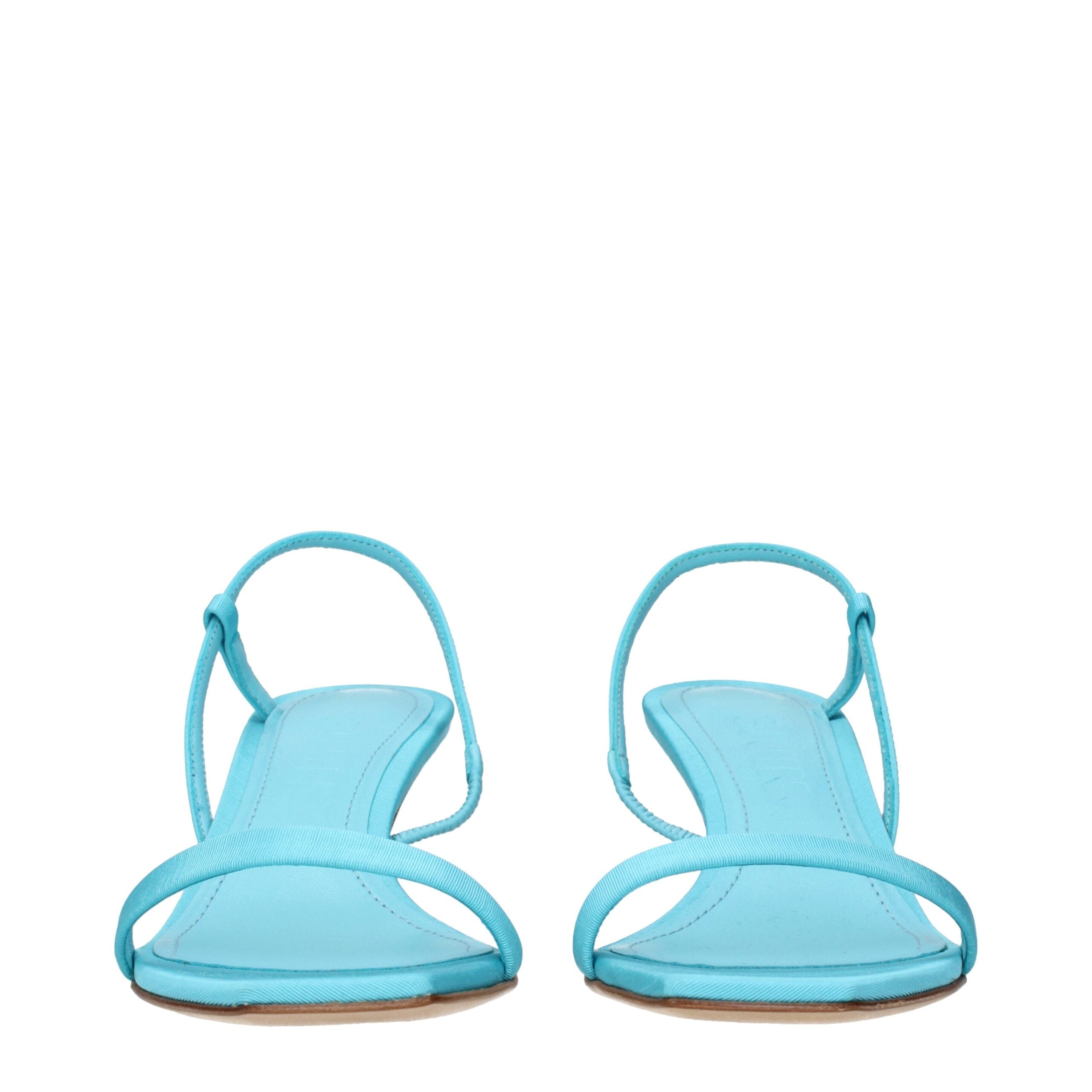 3Juin Blue Fabric Stiletto Heels Sandals