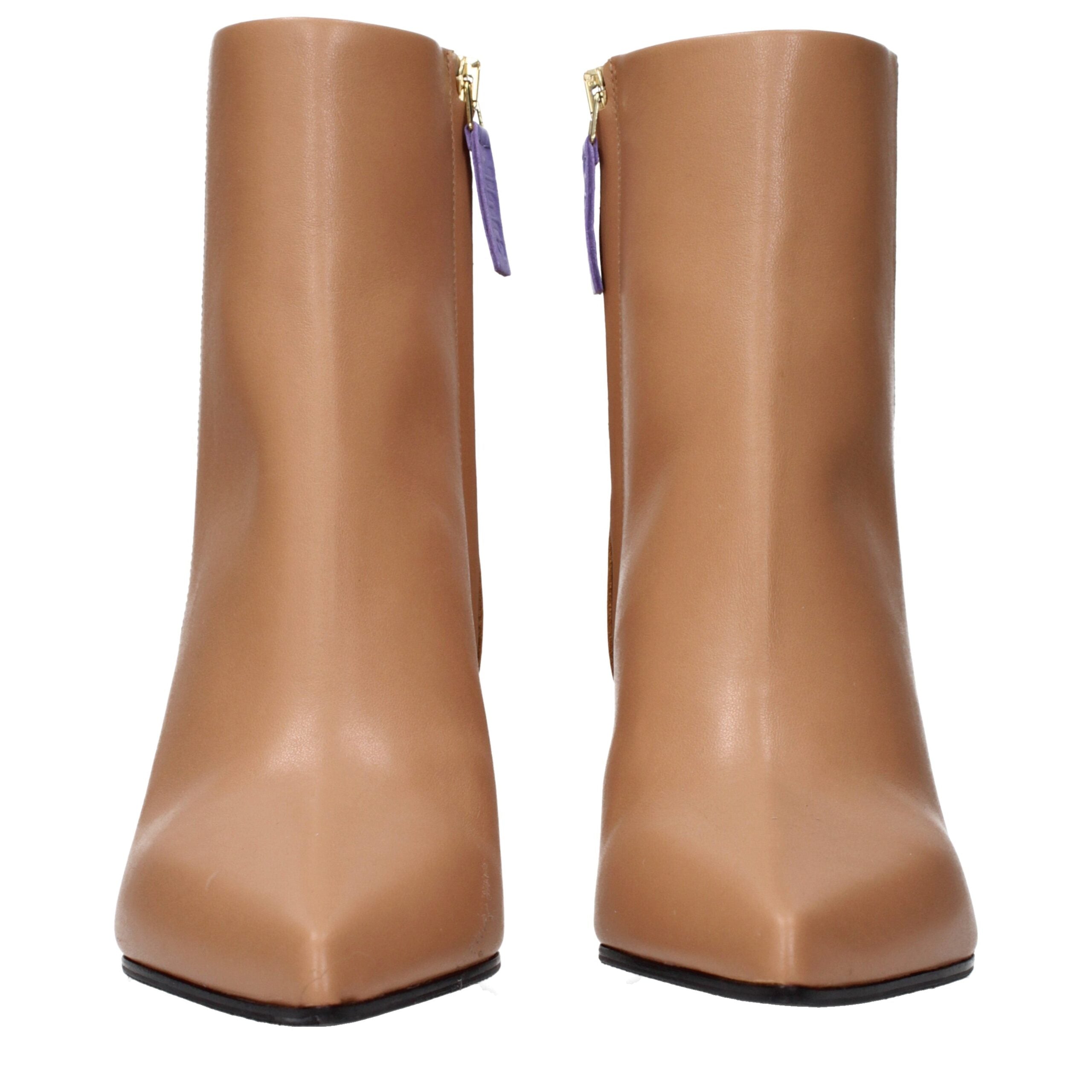 3Juin Brown Leather Ankle Boots