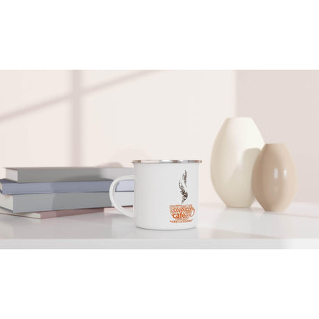 White 12oz Enamel Mug - Hilstor