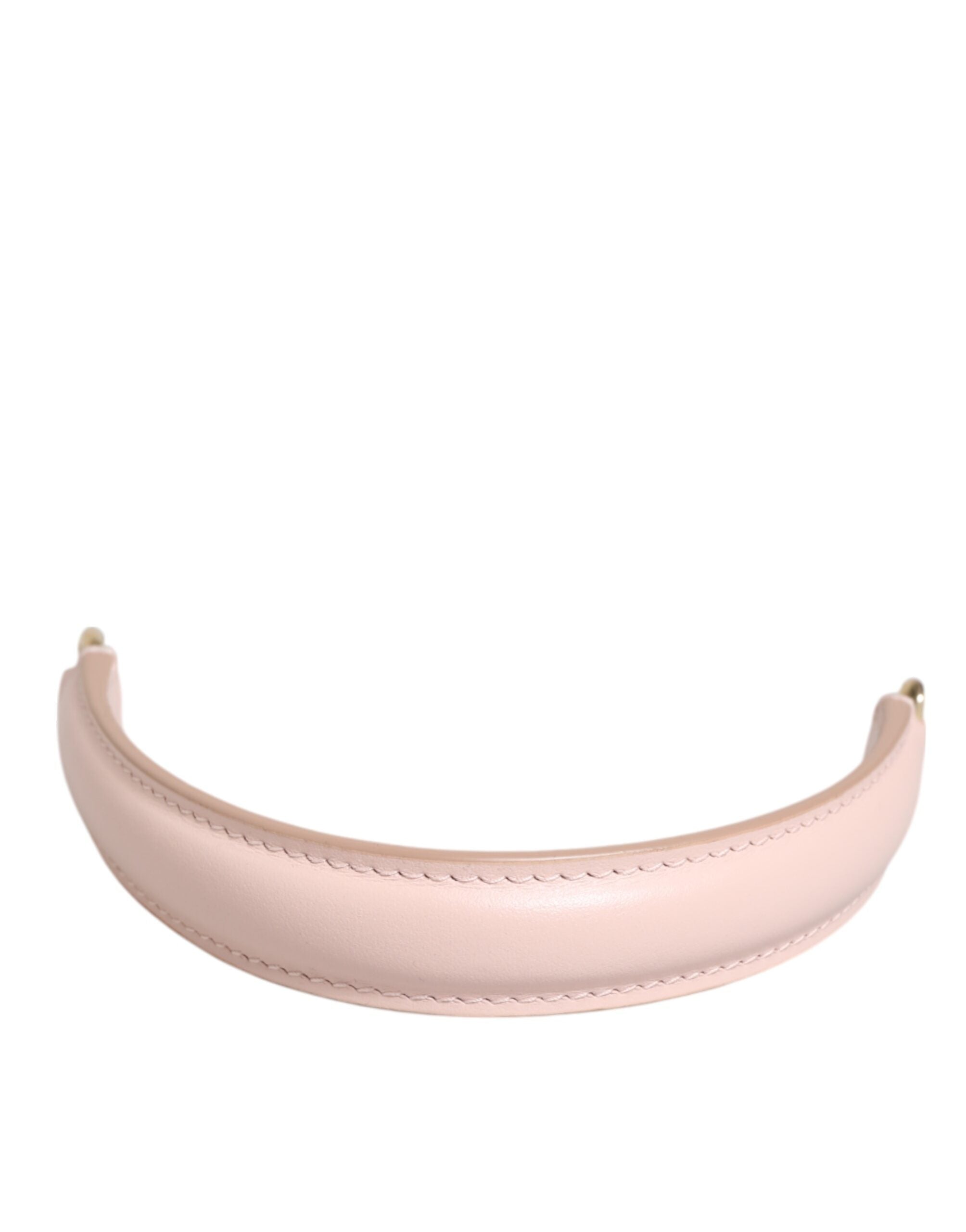 Dolce &amp; Gabbana Rem Pink Læder Guldtonet Stor Taskehåndtag Skulderrem