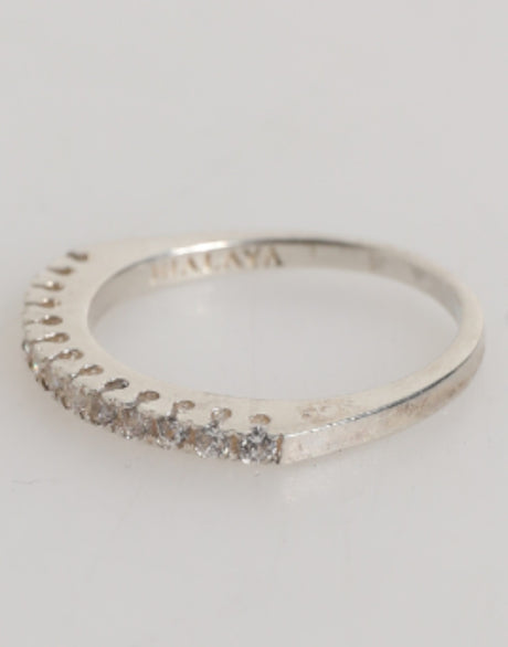 Nialaya Sterling Sølv 925 Band Pave CZ Krystal Evighedsring